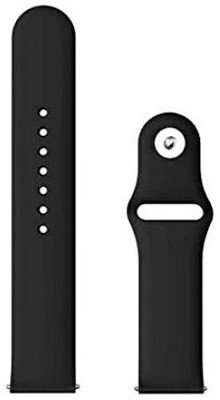 BLACK LOVIES 22 mm Soft Silicon Smartwatch Strap Compatible with Noise Color Fit Vision Smart Watch Strap(Black)