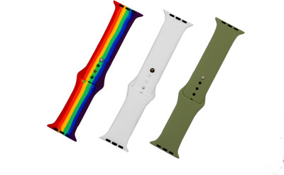 BLACK LOVIES SOFT SILICON BELT FOR T800 ULTRA Smart Watch Strap(White, Mullti Color, Green)