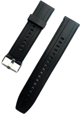 Melfo Flexible Silicone Strap Compatible with Pebble Core Smart Watch Smart Watch Strap(Black)