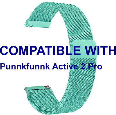 ACM WSM4M22TU5009 Watch Strap Magnetic Belt 22mm for |Punnkfunnk Active 2 Pro Smartwatch Turquoise Smart Watch Strap(Blue)