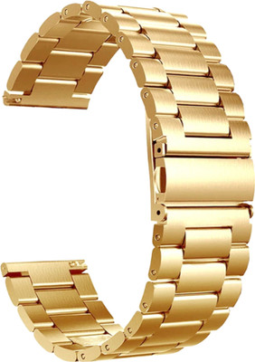 ACM Watch Strap Metal for Noise Noisefit Halo Plus Elite Edition Smartwatch Gold Smart Watch Strap(Gold)