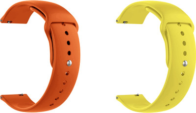 ACM Pack of 2 Watch Strap for Pa Maxima Max Pro X2 Smartwatch (Orange/Yellow) Smart Watch Strap(Mullti Color)
