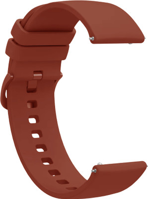 ACM WSM24L22BR3913 Watch Strap Silicone Color Hook Belt 22mm for Maxima Max Pro Delta Smartwatch Brown Smart Watch Strap(Brown)