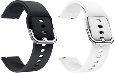 MOBISINGH MSH19BE0030BK+WE 19MM Smart Watch Belt for NOISE COLORFIT PRO 2 / BOAT STORM Smart Watch Strap(Mullti Color)