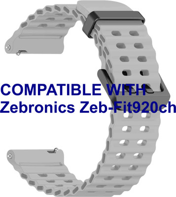 ACM WSM40B20GY1605 Watch Strap Silicone Sports 20mm for Zebronics Zeb-Fit920ch Smartwatch Grey Smart Watch Strap(Grey)
