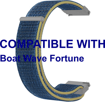 ACM WSM3V22BL3911 Watch Strap Nylon Loop Belt 22mm for Boat Wave Fortune Smartwatch Blue Smart Watch Strap(Blue)