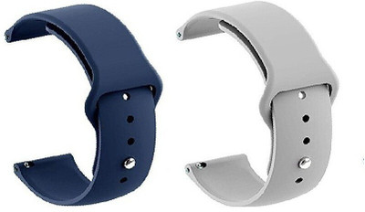 BLACK LOVIES 20 mm Soft Silicon Smartwatch Strap Compatible With Fire bolt 360 spO2 BSW003 Smart Watch Strap(Blue, Grey)
