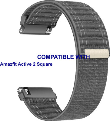ACM WSM39A20GY3909 Watch Strap Nylon Soft Belt 20mm for Amazfit Active 2 Square Smartwatch Grey Smart Watch Strap(Grey)