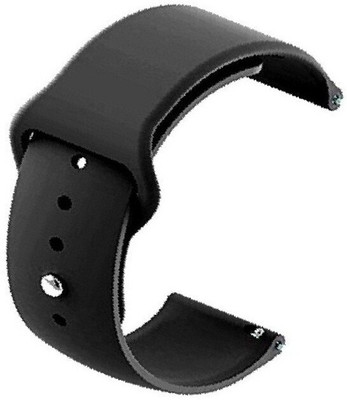 BLACK LOVIES 20 MM Soft Silicon Smartwatch Strap Compatible with Fire Bolt Beast BSW002 Smart Watch Strap(Black)