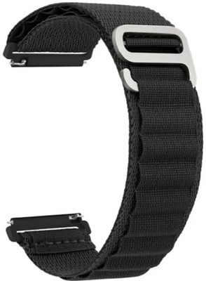 Melfo Nylon Loop Compatible with Noise X-Fit 1 Smart Watch Strap(Black)