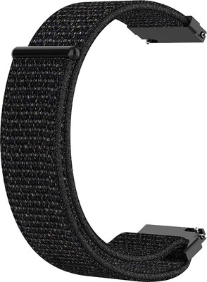 ACM Watch Strap Nylon Loop for Amazfit Gtr 4 Smartwatch Belt Black Smart Watch Strap(Black)