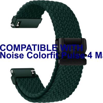 ACM Watch Strap Woven Braided Clipper for Noise Colorfit Pulse 4 Max Smartwatch Turquoise Smart Watch Strap(Blue)