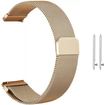 KHR Stainless Steel Magnetic Loop Watch Strap for ColorFit Pro 4 Alpha Smart Watch Strap(Gold)