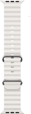 BLACK LOVIES 45 mm Ocean Smartwatch Band Strap Compatible with Aple iWatch Series 8/7 (45 mm) Smart Watch Strap(White)