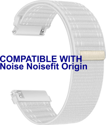 ACM Watch Strap Nylon Soft for Noise Noisefit Origin Smartwatch White Smart Watch Strap(White)