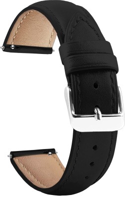 ACM Watch Strap Leather Belt for Noise Noisefit Evolve 2 Play Smartwatch Black Smart Watch Strap(Black)