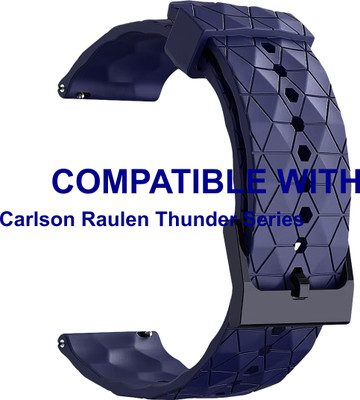 ACM Watch Strap Silicone Designer Belt for Carlson Raulen Thunder Series Smartwatch Blue Smart Watch Strap(Blue)