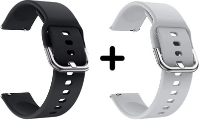 Like Star Soft (compatible List In Photo & Description) Only 22 mm Smart Watch Strap(Black, Grey)