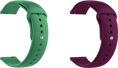 ACM Pack of 2 Strap for Fireboltt Dazzle Plus Bsw037+ Smartwatch (Dark Blue/Green) Smart Watch Strap(Mullti Color)