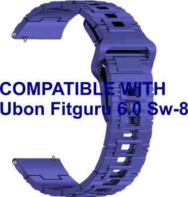 ACM WSM41C20BL2978 Watch Strap Silicone Shiny Belt 20mm for Ubon Fitguru 6.0 Sw-81 Smartwatch Blue Smart Watch Strap(Blue)