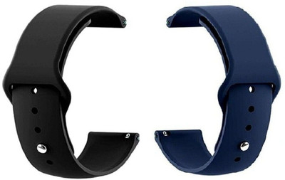 BLACK LOVIES 22 mm Silicon Smartwatch Strap Compatible With AMAZE FIT GTR 2 Lite Smart Watch Strap(Black, Blue)