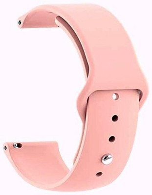 BLACK LOVIES 20 MM Soft Silicon Smartwatch Strap Compatible With No_ise fit Evolve / Evolve 2 Smart Watch Strap(Pink)
