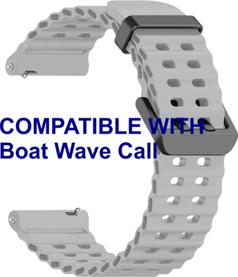 ACM WSM40B22GY2746 Watch Strap Silicone Sports 22mm for Boat Wave Call Smartwatch Grey Smart Watch Strap(Grey)