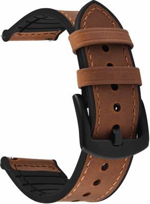 Big Wings 22MM Premium Leather Strap Compatible with NOISE X-FIT 2 / FUSE, NOISE PULSE GRAND / VICTOR, NOISE ICON 2 / ICON 3 Smart Watch Strap(Brown)