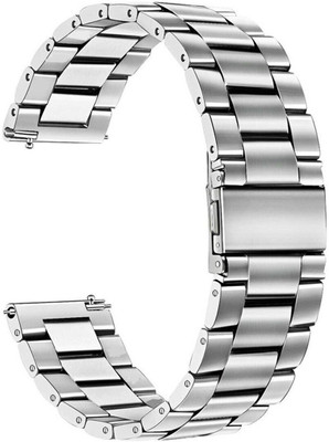 BLACK LOVIES 22 mm Stainless Steel Metal Chain Smartwatch Band Straps Belt Smart Watch Strap(Silver)