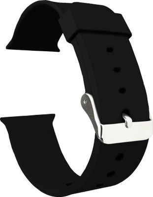 ACM Sliding Watch Strap Silicone for Hammer Pulse Ace 2.0 Smartwatch Black Smart Watch Strap(Black)