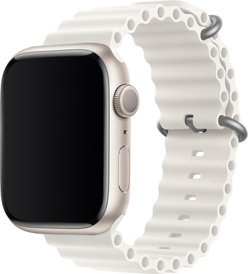 DailyObjects White Plunge Wrist Band (38/40/41mm) Smart Watch Strap(White)