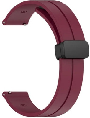 Melfo Folding Buckle Strap Smart Watch Strap Compatible with Hammer Stroke Smart Watch Smart Watch Strap(Red, Orange)