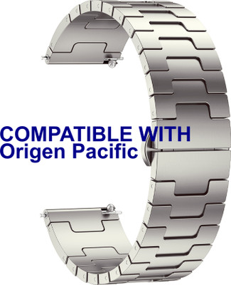 ACM Watch Strap Metal Steel for Origen Pacific Smartwatch Titanium Smart Watch Strap(Grey)