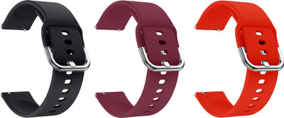 ACM Pack of 3 Watch Strap Hook for Fossil Gen 4 Explorist Hr (Black/Purple/Red) Smart Watch Strap(Mullti Color)