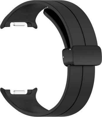 JOBINKA Silicone Magnetic Strap For Sam_Sung Galaxy Watch 8 40mm, 44mm/ Watch 8 Classic Smart Watch Strap(Black)