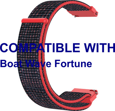 ACM WSM3V22OR3911 Watch Strap Nylon Loop Belt 22mm for Boat Wave Fortune Smartwatch Orange Smart Watch Strap(Orange)