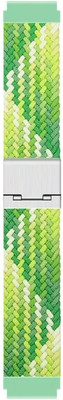 Zapper BRAIDED FABRIC STRAP ELASTIC FOR ALL 20mm SMARTWATCH Smart Watch Strap(Green)