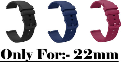 Like Star 22mm Soft(compatible Watch List In Photo & Description) Smart Watch Strap(Black, Blue, Red)