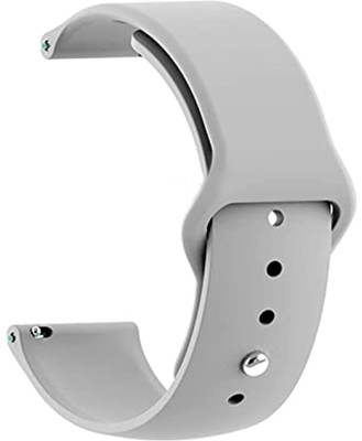 Flipkart SmartBuy 19mm Soft Silicone Smart Watch Belt (With Loop Metal Hook) Compatible with Noise Color Fit Pro2 / Boat Storm Smart Watch Strap(Grey)