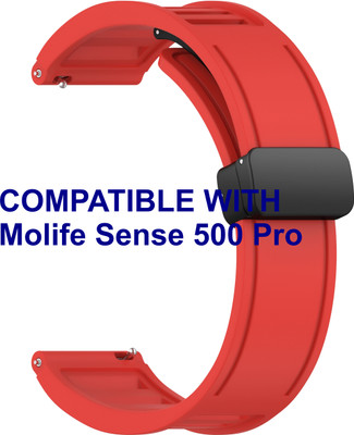 ACM WSM35W20RD2546 Watch Strap Magnetic Clasp 20mm for Molife Sense 500 Pro Smartwatch Red Smart Watch Strap(Red)