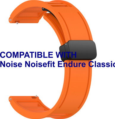 ACM WSM35W22OR1165 Watch Strap Magnetic Clasp 22mm for Noise Noisefit Endure Classic Smartwatch Orange Smart Watch Strap(Orange)