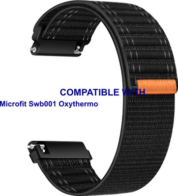ACM WSM39A20BK2491 Watch Strap Nylon Soft 20mm for New |Microfit Swb001 Oxythermo Smartwatch Black Smart Watch Strap(Black)