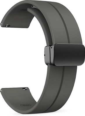 Melbon Premium Silicone Strap for 22mm Watches | Waterproof, Adjustable & Soft Design Smart Watch Strap(Grey)