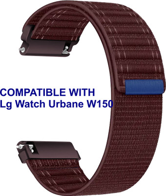 ACM WSM39A22PU1136 Watch Strap Nylon Soft 22mm for Lg Watch Urbane W150 Smartwatch Burgundy Purple Smart Watch Strap(Purple)