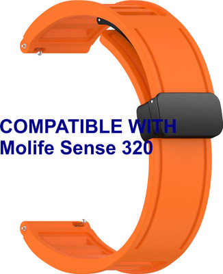 ACM WSM35W22OR2118 Watch Strap Magnetic Clasp 22mm for Molife Sense 320 Smartwatch Orange Smart Watch Strap(Orange)