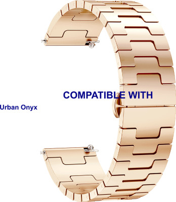 ACM WSM37Y22RSG5041 Watch Strap Metal Steel Belt 22mm for Urban Onyx Smartwatch Rose Gold Smart Watch Strap(Gold)