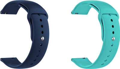 ACM Pack of 2 Watch Strap for Mevofit Air X1 Smartwatch (Dark Blue/Light Blue) Smart Watch Strap(Mullti Color)