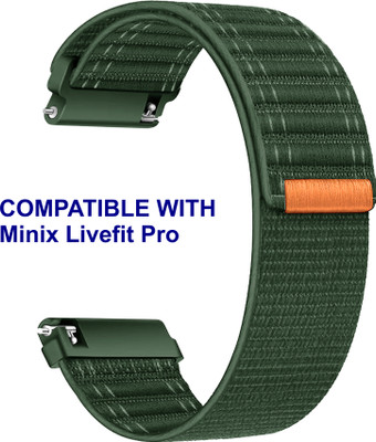 ACM WSM39A20GR1611 Watch Strap Nylon Soft 20mm for Minix Livefit Pro Smartwatch Green Smart Watch Strap(Green)