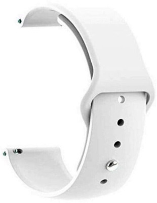 BLACK LOVIES 20 MM Soft Silicon Smartwatch Strap Compatible With No_ise fit Evolve / Evolve 2 Smart Watch Strap(White)
