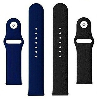 BLACK LOVIES 22 mm Soft Silicon Smartwatch Strap Compatible with Color Fit - Fusion. Smart Watch Strap(Black, Blue)